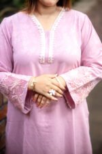 Blush Pink Long Two Piece Kameez - Image 2