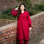 Crimsoin Red Long Two Piece Kameez