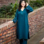 Deep Teal Long Two Piece Kameez