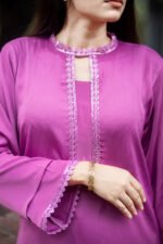 Dusty Pink Long Two Piece Kameez - Image 2
