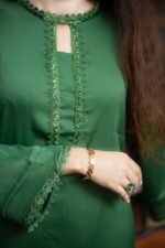 Emerald Green Long Two Piece Kameez - Image 2