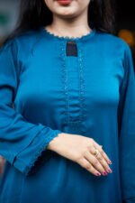 Ocean Blue Long Two Piece Kameez - Image 2